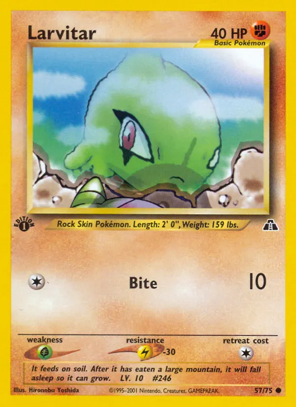 Larvitar — Neo Entdeckung 57 German Pokémon card