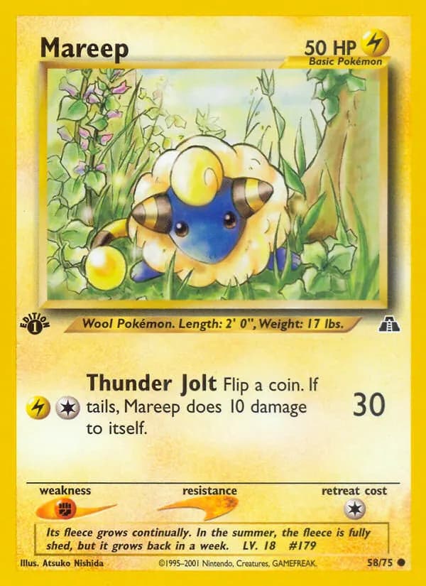 Mareep — Neo Discovery 58 Pokémon card