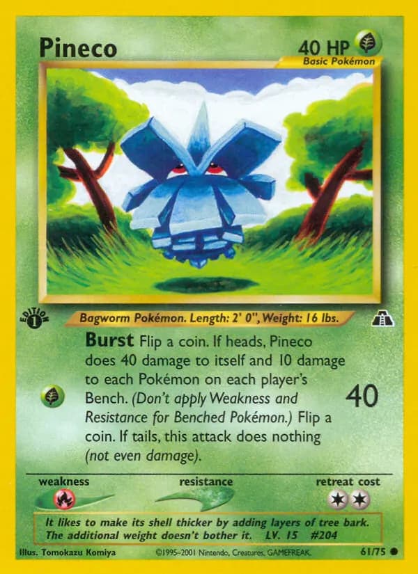 Pineco — Neo Discovery 61 Pokémon card