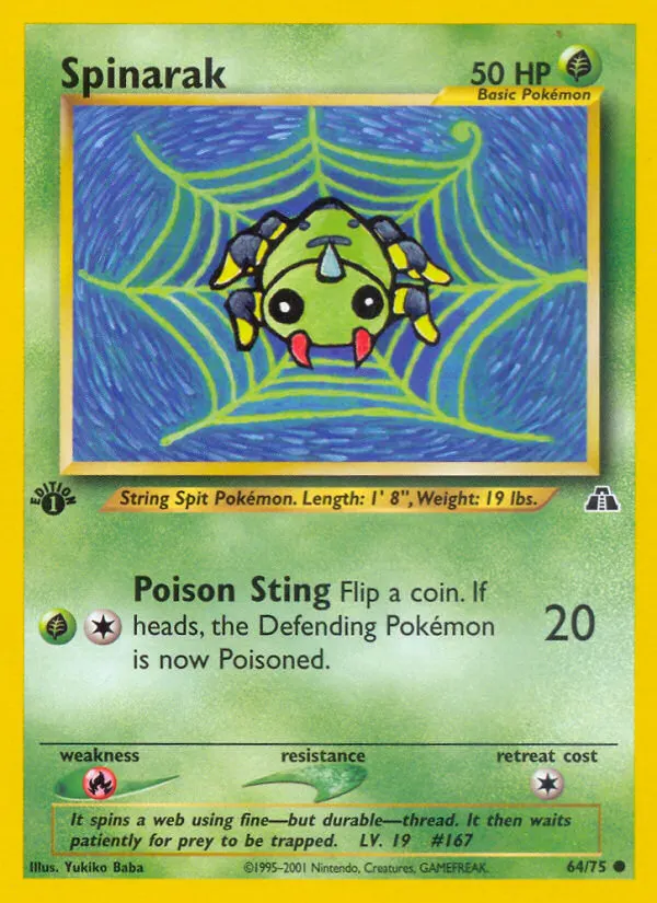 Weberak — Neo Entdeckung 64 German Pokémon card