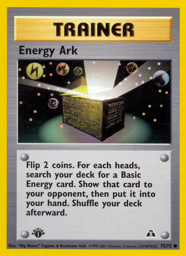 Energy Ark — Neo Entdeckung 75 German Pokémon card