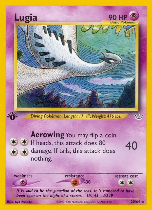 Lugia — Neo Revelation 20 Pokémon card
