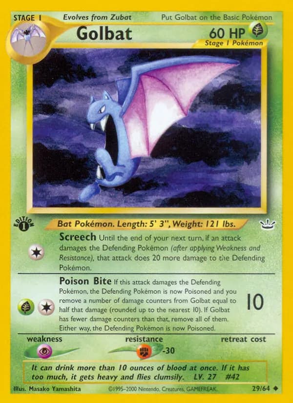 Golbat — Neo Revelation 29 German Pokémon card