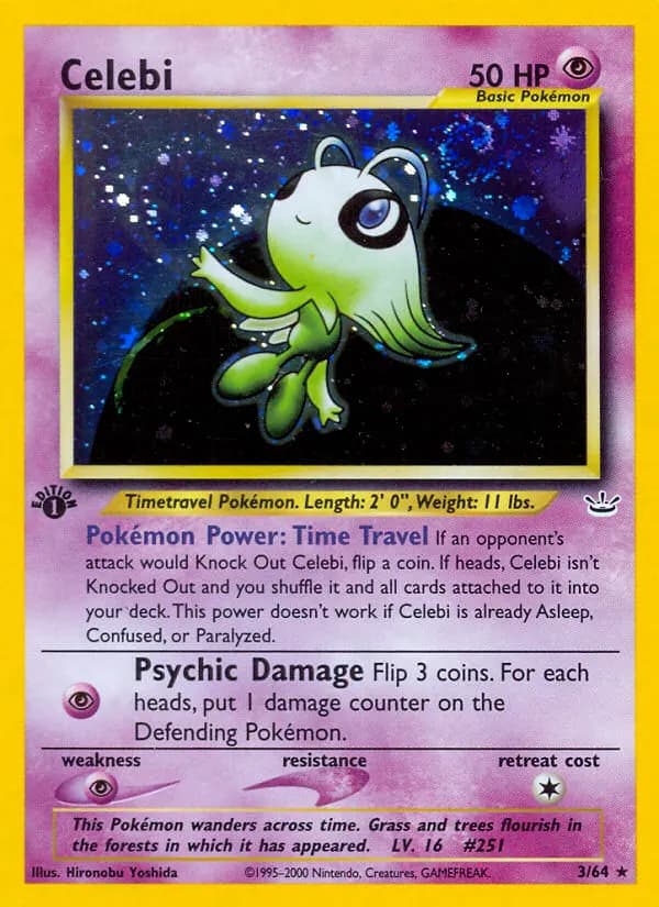 Celebi — Neo Revelation 3 Pokémon card