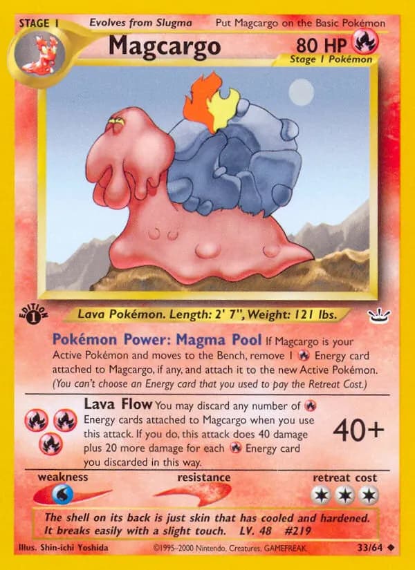 Magcargo — Neo Revelation 33 German Pokémon card