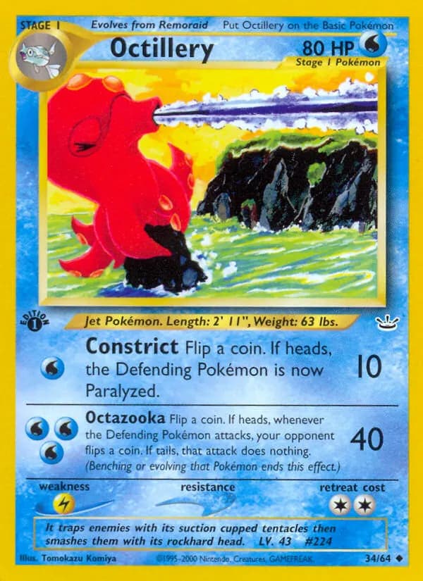 Octillery — Neo Revelation 34 Pokémon card