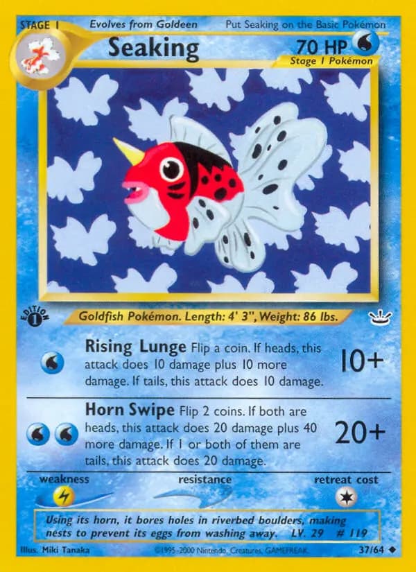 Seaking — Neo Revelation 37 Pokémon card