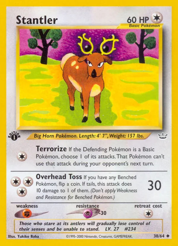 Stantler — Neo Revelation 38 Pokémon card