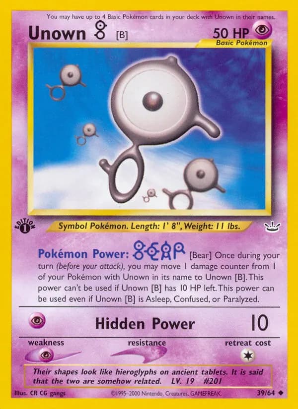 Icognito B — Neo Revelation 39 German Pokémon card