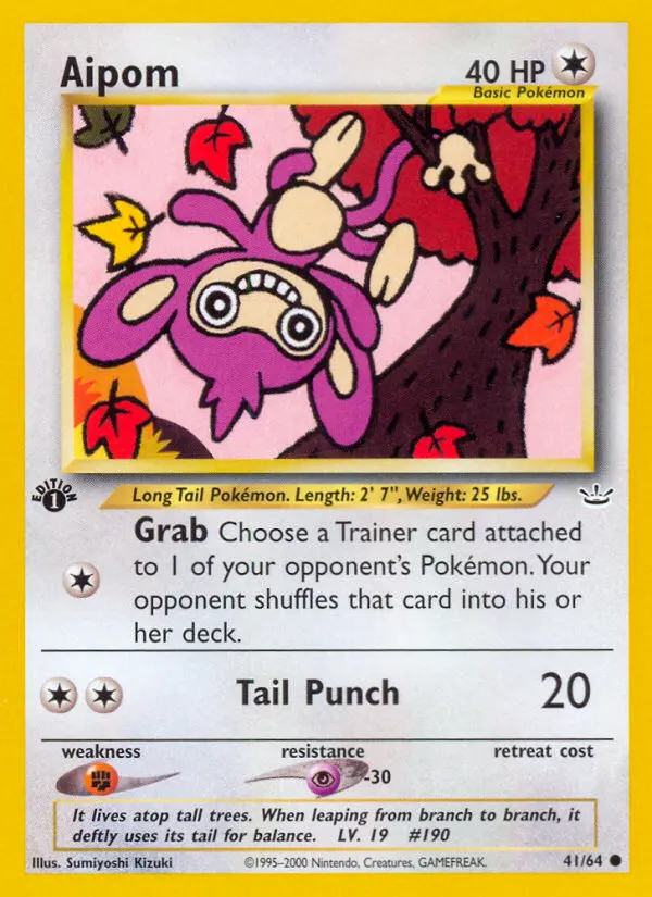 Aipom — Neo Revelation 41 Pokémon card