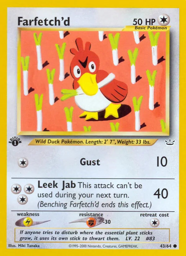 Farfetch'd — Neo Revelation 43 Pokémon card
