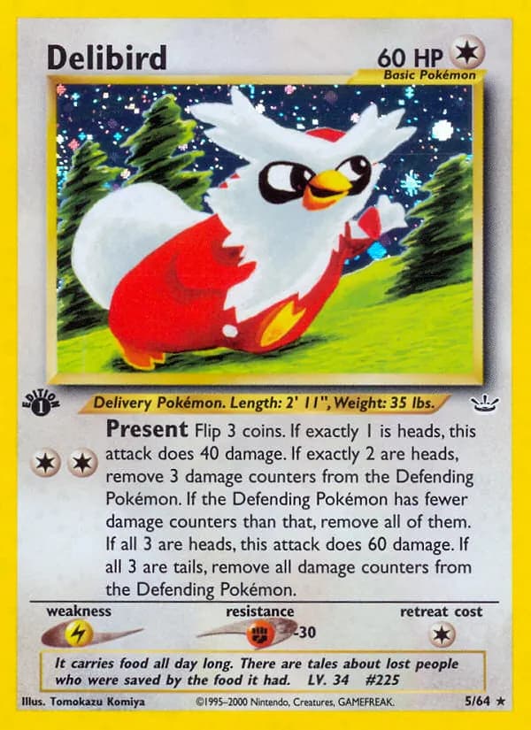 Delibird — Neo Revelation 5 Pokémon card
