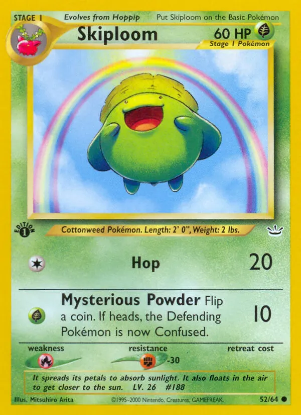 Skiploom — Neo Revelation 52 Pokémon card