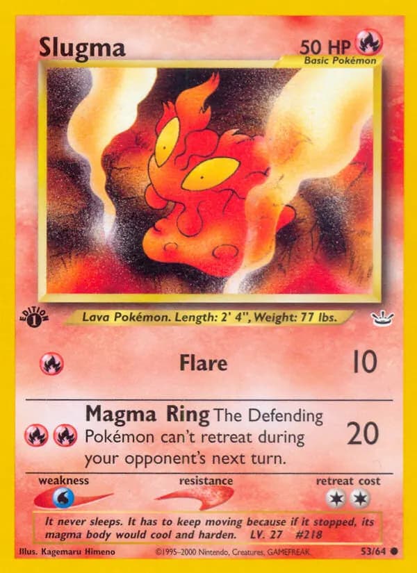 Slugma — Neo Revelation 53 Pokémon card