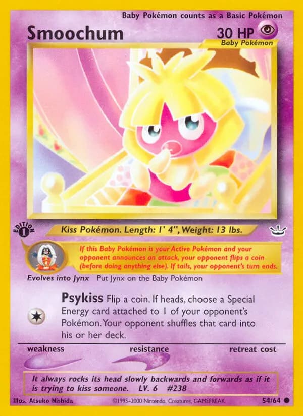 Smoochum — Neo Revelation 54 Pokémon card