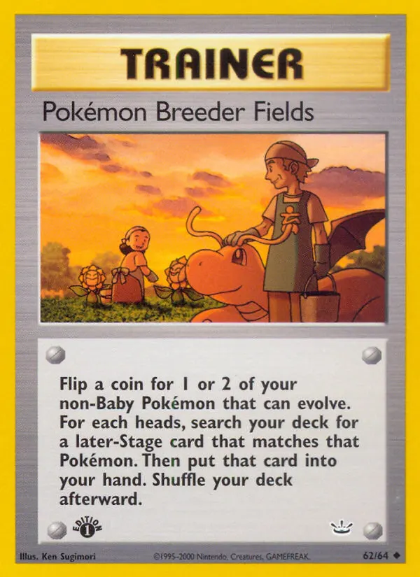 Pokémon Breeder Fields — Neo Revelation 62 Pokémon card
