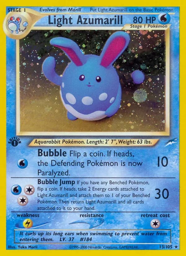 Helles Azumarill — Neo Destiny 13 German Pokémon card