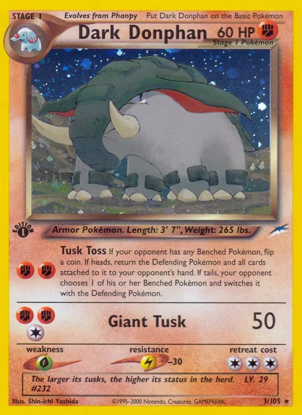 Dark Donphan — Neo Destiny 3 Pokémon card