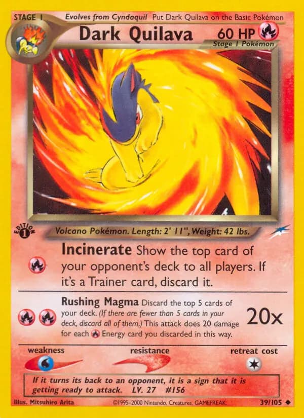 Dunkles Igelavar — Neo Destiny 39 German Pokémon card