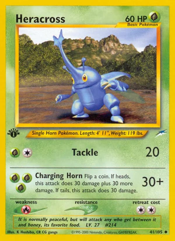 Heracross — Neo Destiny 41 Pokémon card