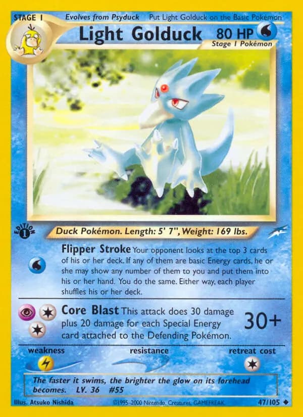 Light Golduck — Neo Destiny 47 Pokémon card