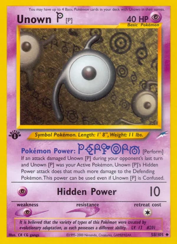 Icognito P — Neo Destiny 58 German Pokémon card