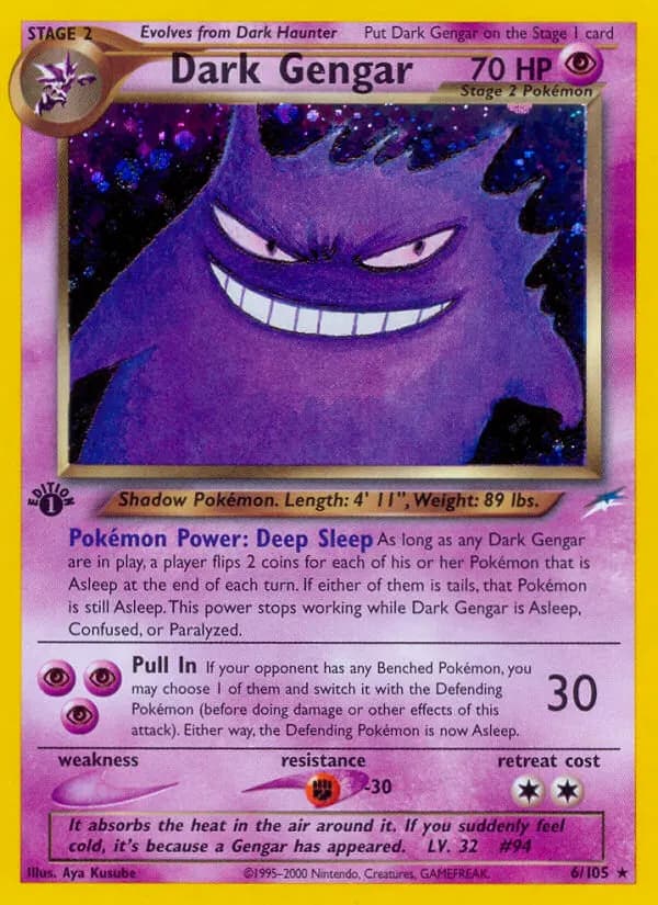 Dunkles Gengar — Neo Destiny 6 German Pokémon card