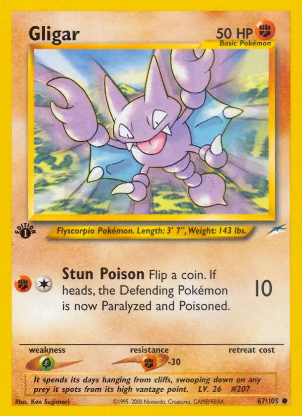 Gligar — Neo Destiny 67 Pokémon card