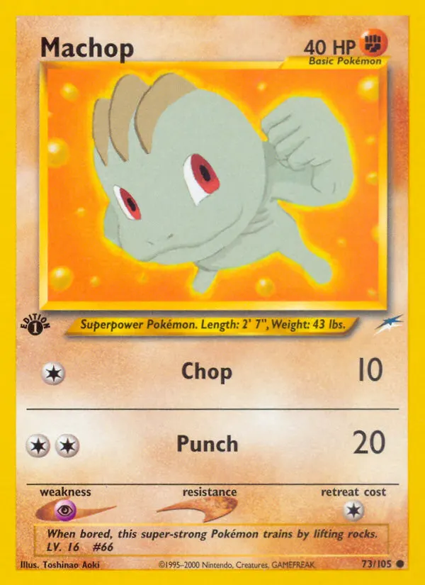 Machop — Neo Destiny 73 Pokémon card