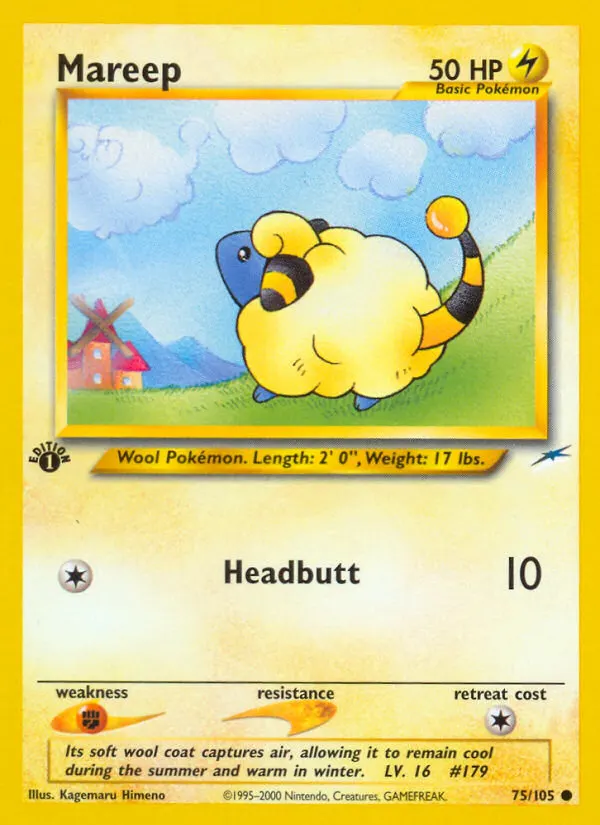 Mareep — Neo Destiny 75 Pokémon card