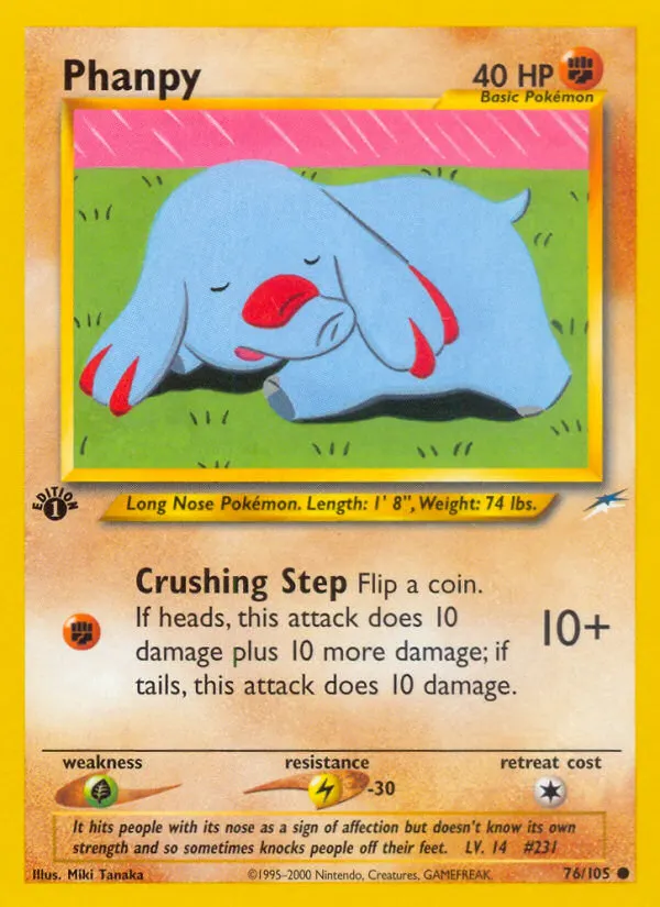 Phanpy — Neo Destiny 76 Pokémon card