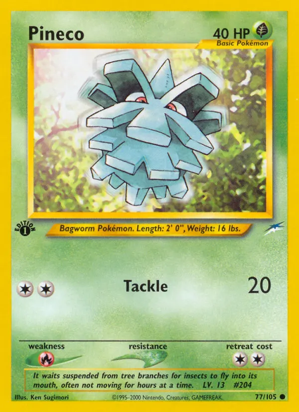 Pineco — Neo Destiny 77 Pokémon card