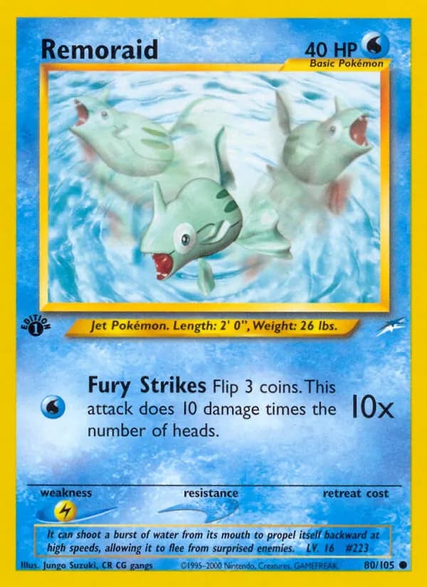 Remoraid — Neo Destiny 80 Pokémon card