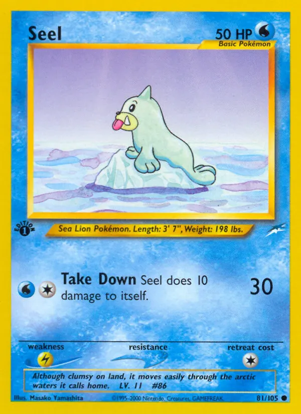 Seel — Neo Destiny 81 Pokémon card