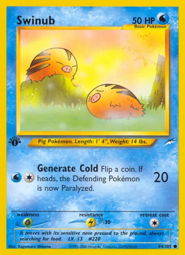 Swinub — Neo Destiny 84 Pokémon card