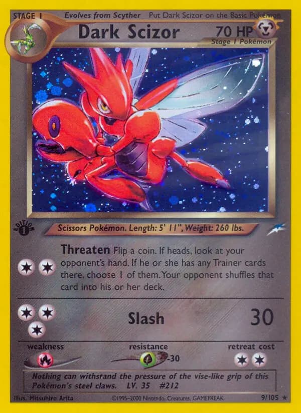 Dunkles Scherox — Neo Destiny 9 German Pokémon card