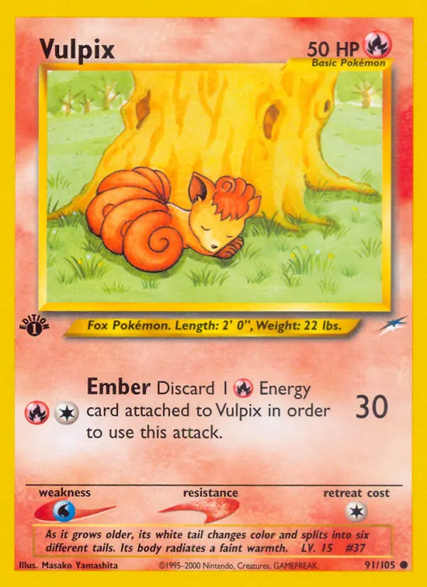 Vulpix — Neo Destiny 91 Pokémon card