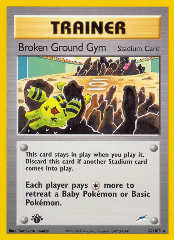 Broken Ground Gym* — Neo Destiny 92 German Pokémon card