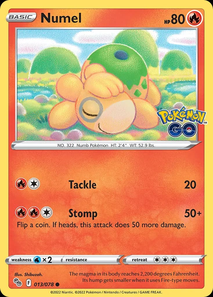 Numel — Pokémon GO 13 Pokémon card