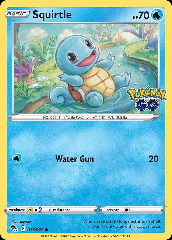Squirtle — Pokémon GO 15 Pokémon card