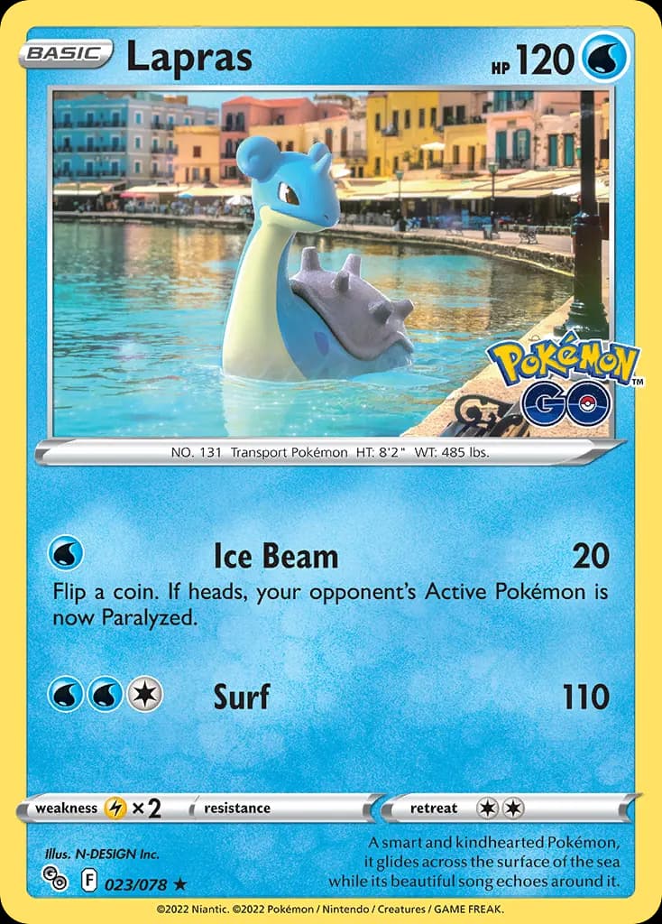 Lapras — Pokémon GO 23 Pokémon card