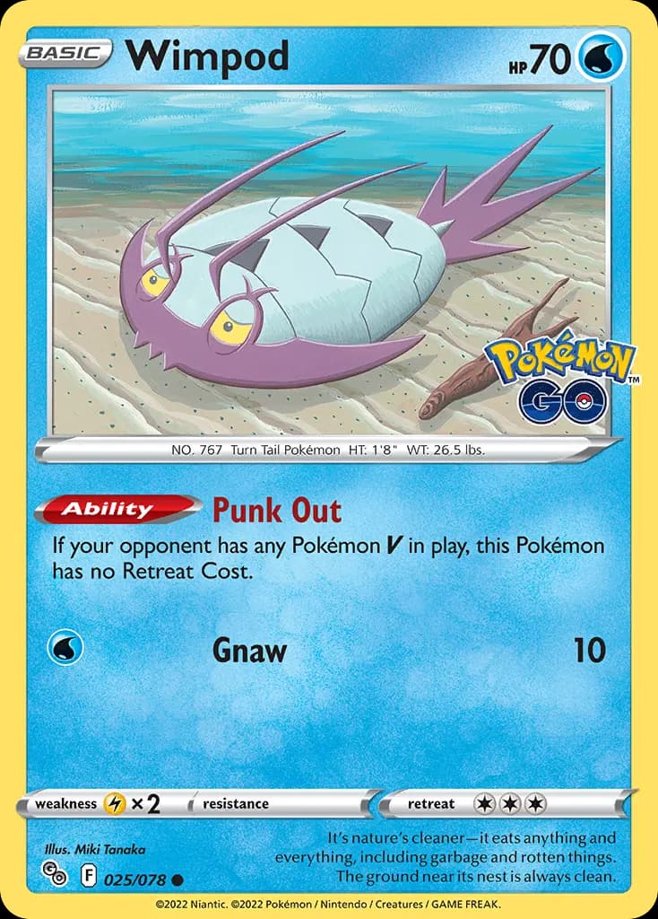 Wimpod — Pokémon GO 25 Pokémon card