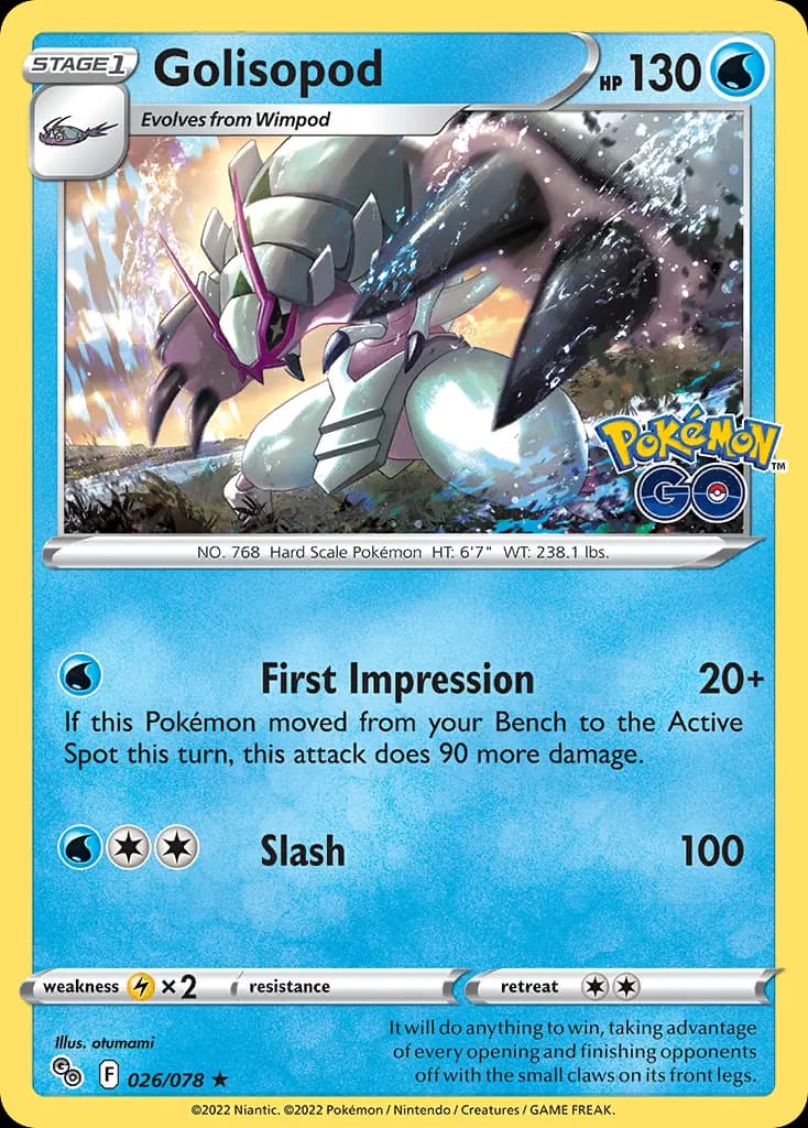Golisopod — Pokémon GO 26 Pokémon card