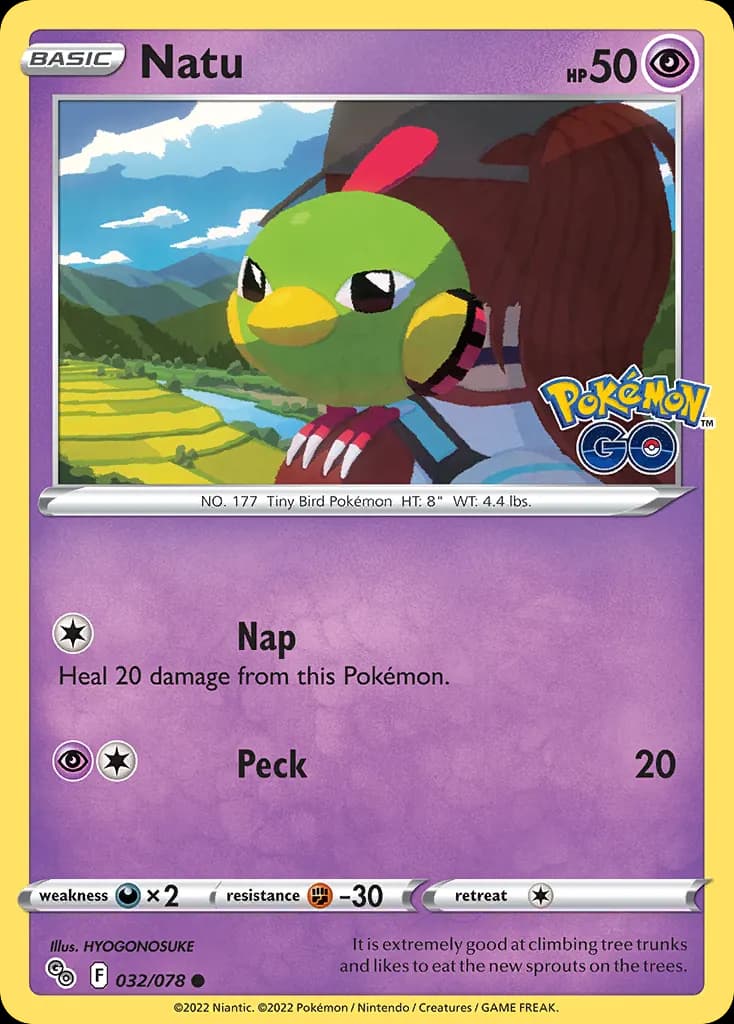 Natu — Pokémon GO 32 Pokémon card