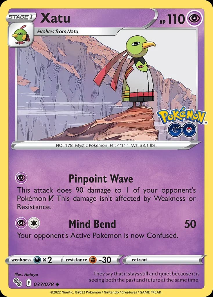 Xatu — Pokémon GO 33 Pokémon card