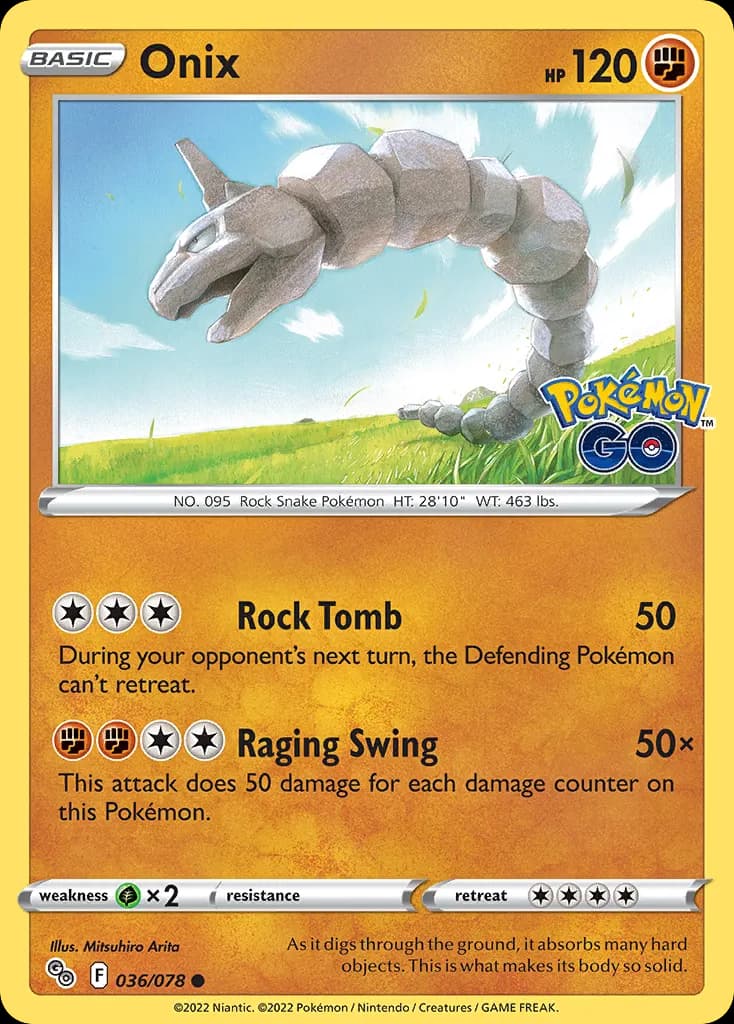 Onix — Pokémon GO 36 Pokémon card