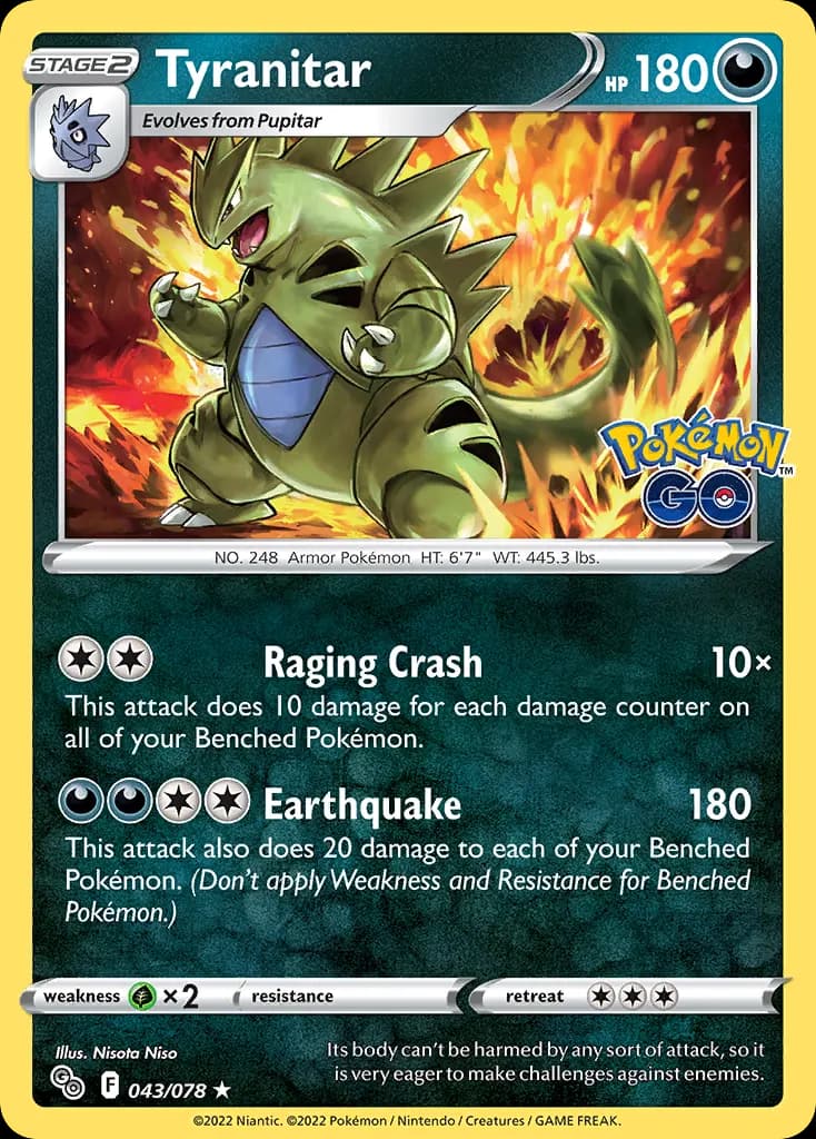 Tyranitar — Pokémon GO 43 Pokémon card