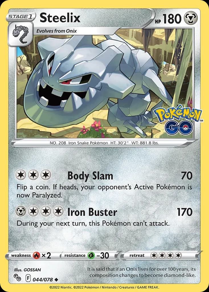 Steelix — Pokémon GO 44 Pokémon card