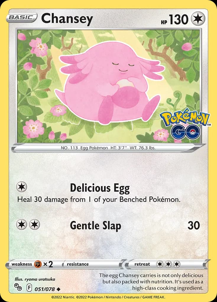 Chansey — Pokémon GO 51 Pokémon card