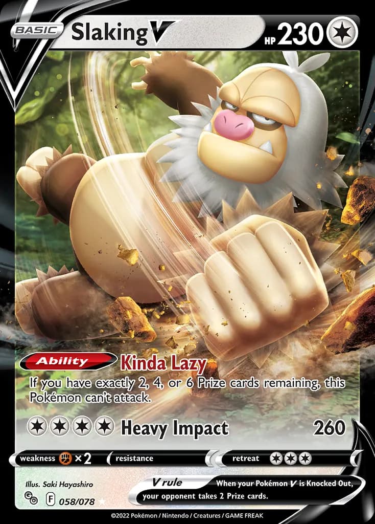 Slaking V — Pokémon GO 58 Pokémon card